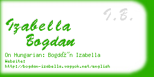 izabella bogdan business card